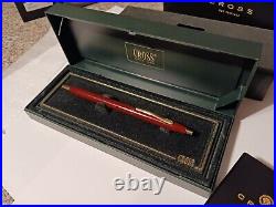 RARE 2005 Cross Century Classic Red and 23kt Gold Ballpoint Pen $200 NEW GIFT