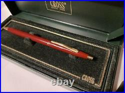 RARE 2005 Cross Century Classic Red and 23kt Gold Ballpoint Pen $200 NEW GIFT