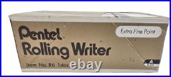 RARE Case of 12 PENTEL R6 ROLLING WRITER GOLD ANODIZED ALUMINUM ROLLERBALL PEN
