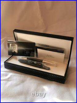 RARE Jorg Hysek Pen Black Rollerball with Leather Case and Original Box, N. O. S