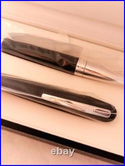 RARE Jorg Hysek Pen Black Rollerball with Leather Case and Original Box, N. O. S