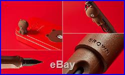RARE-LAMY-LINE&FRIEND BROWN-Limited Edition- COLLECTION-SPECIAL-FOUNTAIN PEN RED