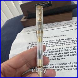 RARE L. MICHAEL FULTZ PARKER DUOFOLD Demo Clear Acrylic #88/88 Only 88 Made Intl