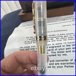 RARE L. MICHAEL FULTZ PARKER DUOFOLD Demo Clear Acrylic #88/88 Only 88 Made Intl