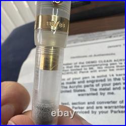 RARE L. MICHAEL FULTZ PARKER DUOFOLD Demo Clear Acrylic #88/88 Only 88 Made Intl