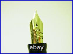 RARE Large 1920´s CHILTON Jade Green Pneumatic Fountain Pen Flexy 14ct M Nib