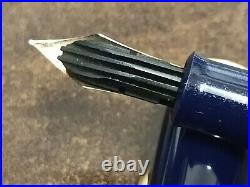 #RARE# MINT PELIKAN 140 FOUNTAIN PEN, RAREST DARK BLUE COLOR SPECIAL EF 14ct NIB