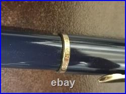 #RARE# MINT PELIKAN 140 FOUNTAIN PEN, RAREST DARK BLUE COLOR SPECIAL EF 14ct NIB