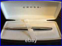 RARE NEW Cross Apogee Staccato Chrome Fountain Pen 18K Medium Nib NOS in Box