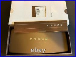 RARE NEW Cross Apogee Staccato Chrome Fountain Pen 18K Medium Nib NOS in Box