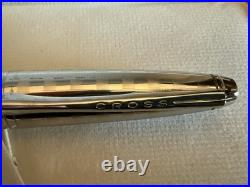 RARE NEW Cross Apogee Staccato Chrome Fountain Pen 18K Medium Nib NOS in Box
