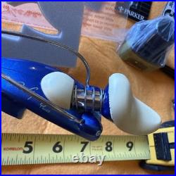 RARE NOS Jean Pierre Lepine Free Ride France Royal Blue Yellow Ballpoint W Box