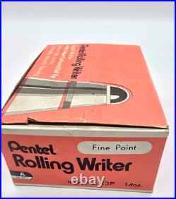 RARE PENTEL R3 Rolling Writer Case of 12 Rollerball Pen Anodized Aluminum Japan