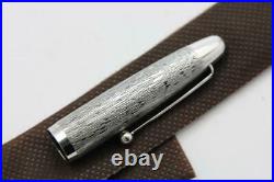 RARE PILOT Silvern Sterling Silver TSUMUGI fountain pen Nib M 18Gold A835204