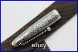RARE PILOT Silvern Sterling Silver TSUMUGI fountain pen Nib M 18Gold JAPAN 2938