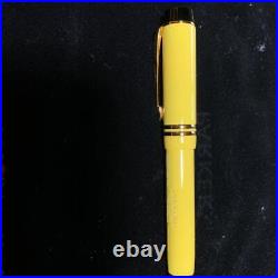 RARE Parker Duofold Croisone Mandarin Yellow Fountain Pen Nib M 18K Limited 3900