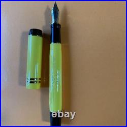 RARE Parker Duofold Croisone Mandarin Yellow Fountain Pen Nib M 18K Limited 3900