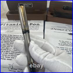 RARE Parker Duofold TITANIUM Ti 22 L. MICHAEL FULTZ LE 48/100 FOUNTAIN PEN Intl