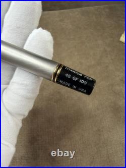 RARE Parker Duofold TITANIUM Ti 22 L. MICHAEL FULTZ LE 48/100 FOUNTAIN PEN Intl