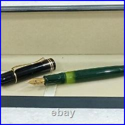 RARE Pelikan Fountain Pen Emerald Green Gold NIB 585 LH176