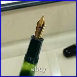 RARE Pelikan Fountain Pen Emerald Green Gold NIB 585 LH176