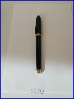 RARE Qualcomm Cross Fountain Pen! Made in USA Townsend 14k Gold M Nib