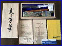(RARE) SAILOR Fountain Pen Soot Bamboo Naginata-togi 21K Gold NB Nib Unused