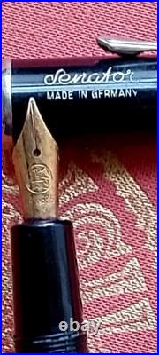++ RARE SENATOR GOLD NIB 14k 585 VTG fountain pen green striped vintage GERMANY