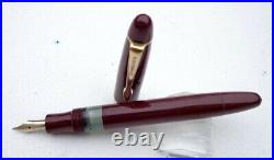 RARE SOENNECKEN 555 ROT -GOLD fountain pen M- 14 K FLEX NIB EXCELLENT COND