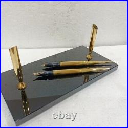 RARE Sheaffer Portable Pen Set Ballpoint & Fountain NIB 14k Gold Vintage LH158