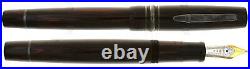 RARE Stipula Novecento Red & Black Woodgrain Ebonite Fountain Pen 18K Broad Nib