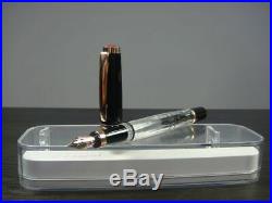 RARE TWSBI DIAMOND 580 Black & Rose Gold Fountain Pen Medium Nib BRAND NEW