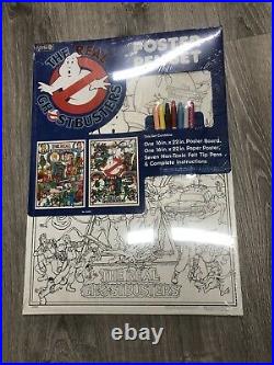 RARE The Real Ghostbusters Poster Pen Set Huge Coloring Pages