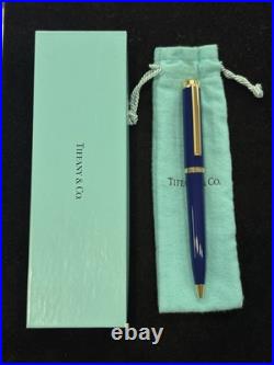 RARE Tiffany & Co. Atlas Cobalt Blue Ballpoint Pen Pelikan K800 with Pouch & Box