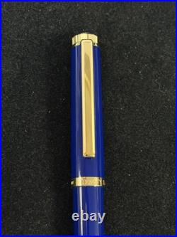 RARE Tiffany & Co. Atlas Cobalt Blue Ballpoint Pen Pelikan K800 with Pouch & Box