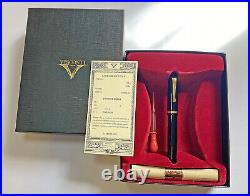 RARE VISCONTI URUSHI Limited Ed. BLACK LAQUER fountain pen 14 KT GOLD NIB