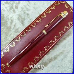 RARE Vintage Cartier Fountain Pen Trinity Bordeaux Lacquer withCase&Papers(Unused)
