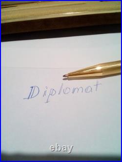 RARE! Vintage DIPLOMAT Present Set, Lighter+Pen+Card Holder, SWISS, NEW OLD