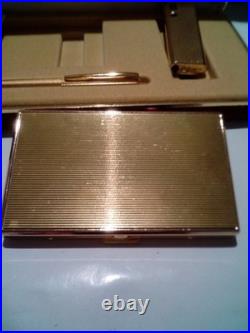 RARE! Vintage DIPLOMAT Present Set, Lighter+Pen+Card Holder, SWISS, NEW OLD