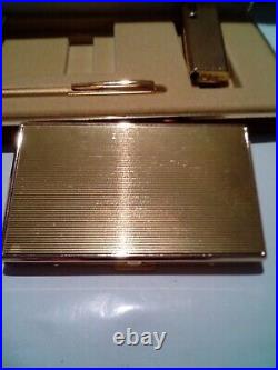 RARE! Vintage DIPLOMAT Present Set, Lighter+ Pen+ Card Holder, SWISS, NEW OLD