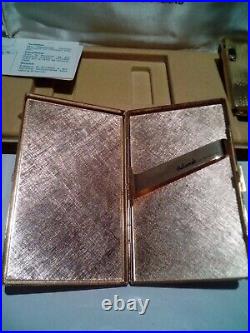 RARE! Vintage DIPLOMAT Present Set, Lighter+ Pen+ Card Holder, SWISS, NEW OLD