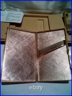 RARE! Vintage DIPLOMAT Present Set, Lighter+Pen+Card Holder, SWISS, NEW OLD