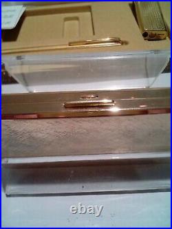 RARE! Vintage DIPLOMAT Present Set, Lighter+ Pen+ Card Holder, SWISS, NEW OLD