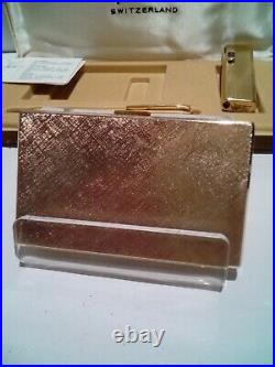 RARE! Vintage DIPLOMAT Present Set, Lighter+ Pen+ Card Holder, SWISS, NEW OLD