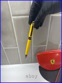 RARE Vintage Ferrari Scuderia Dual Set Red & Yellow Luxury Pen With Tin Case
