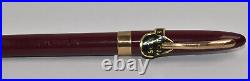 RARE Vintage NOS Sheaffer Snorkel Burgundy Fountain Pen Stainless Steel X6 Nib