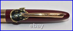 RARE Vintage NOS Sheaffer Snorkel Burgundy Fountain Pen Stainless Steel X6 Nib