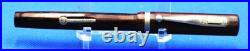 RARE Vintage Oversized Salz Brothers Fountain Pen REDWOOD GRAIN EBONITE 14K NIB