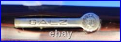 RARE Vintage Oversized Salz Brothers Fountain Pen REDWOOD GRAIN EBONITE 14K NIB