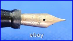 RARE Vintage Oversized Salz Brothers Fountain Pen REDWOOD GRAIN EBONITE 14K NIB